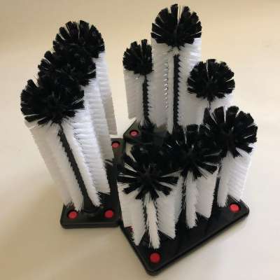 3 cup brushes with brush heads